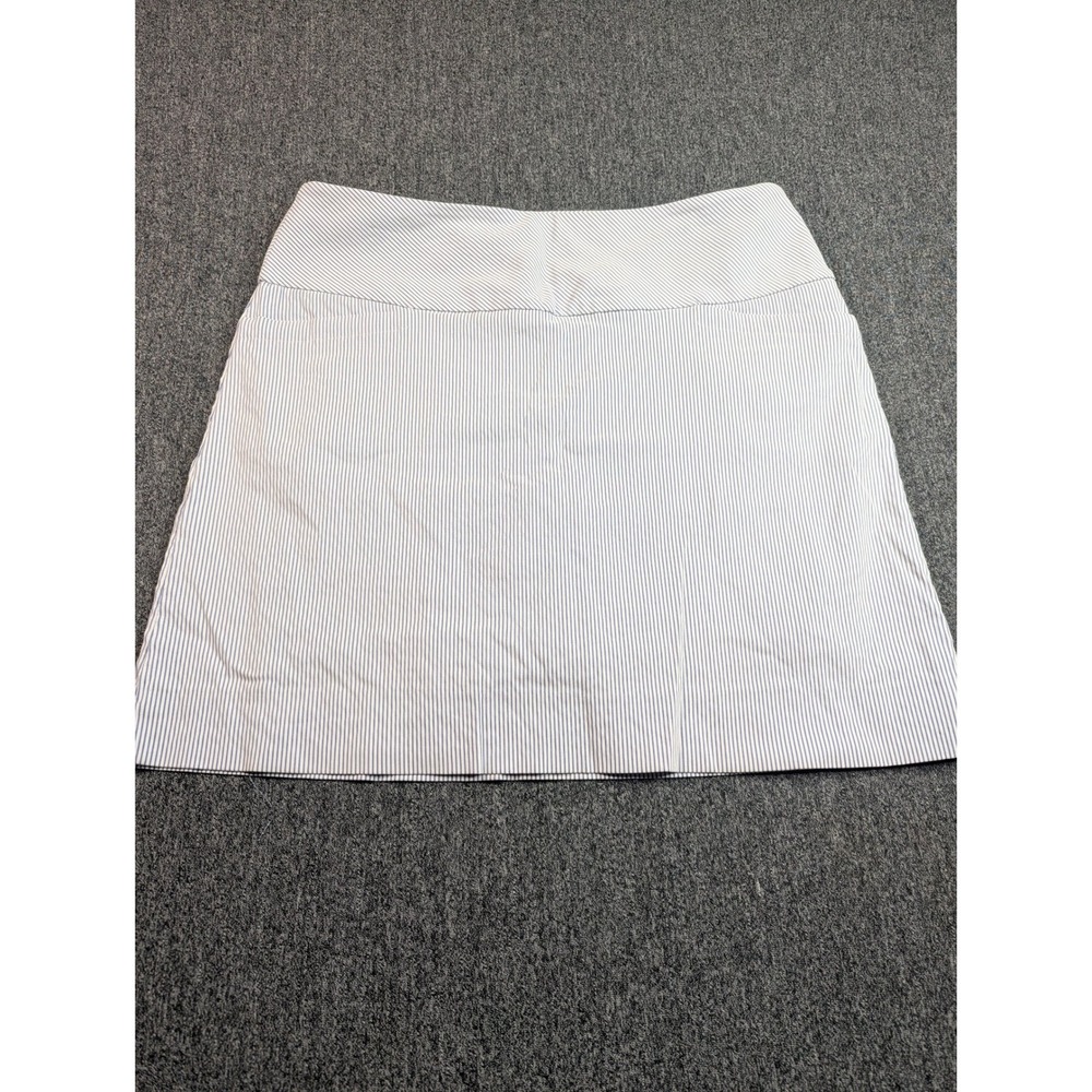 S.C. & Co. Blue White Pinstripe Skort Women Large Golf Tennis Athletic Skirt